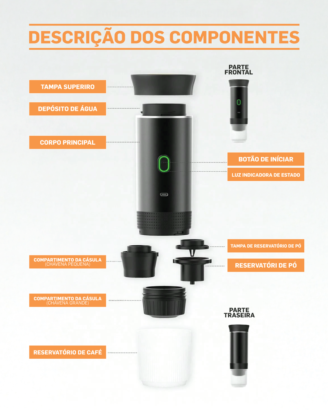 Máquina de Bebidas de Cápsula Portátil e Automática by C.S ☕
