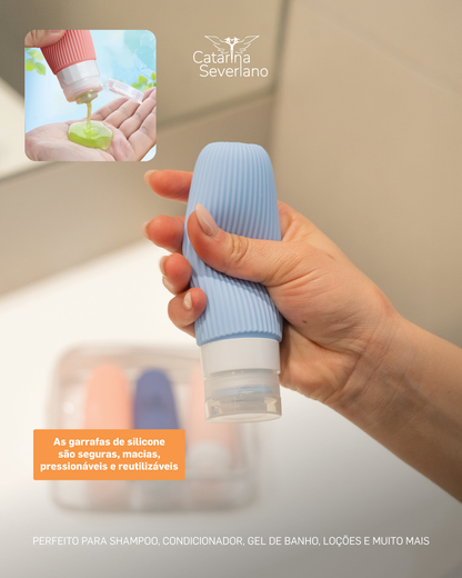 Kit Frascos Flexíveis de viagem 100ml by Catarina Severiano (conjunto de 4)