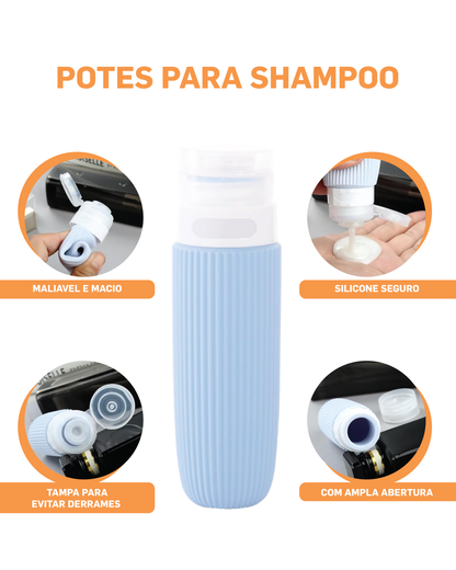 Kit Frascos Flexíveis de viagem 100ml by Catarina Severiano (conjunto de 4)