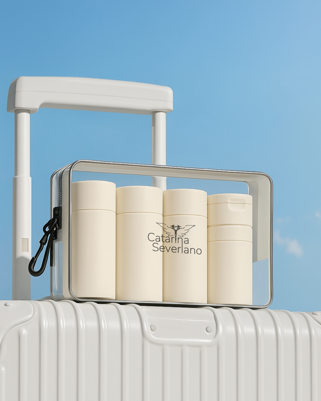 Kit Frascos Rígidos de viagem até 90 ml by Catarina Severiano (conjunto de 5)